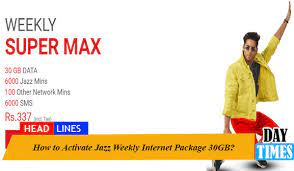 Jazz Monthly 30 GB Internet Package