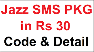 Jazz SMS Package Monthly 30 Rupees