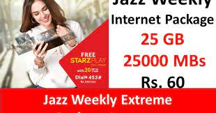 Jazz 25GB Weekly Jazztastic Internet Delight