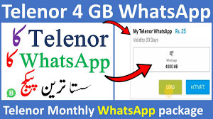 Stay Connected with Telenor’s Monthly 4000MB WhatsApp Package