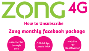 How to Unsubscribe Zong Monthly Facebook Package